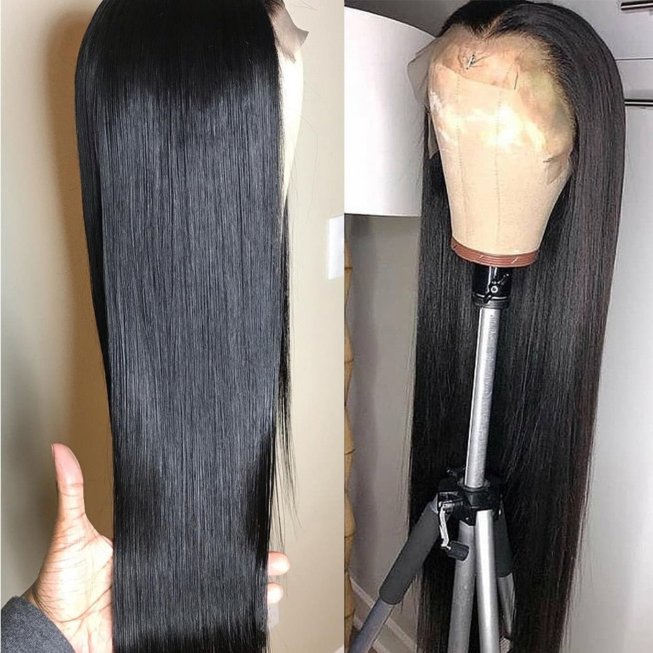 HGM 13x4 Bone Straight Human Hair Wigs Pre Plucked With Baby Hair Frontal Brazilian Straight Lace Front Wig
