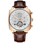 Load image into Gallery viewer, Luxury chronograph Square Large Dial Watch Hollow Waterproof mens fashion watches
