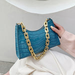 Load image into Gallery viewer, Crocodile Pattern Zipper Handbags New Fashion Texture Embossed Lacquer Shoulder Bag Simple and Small Square Bags for Women
