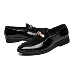 Load image into Gallery viewer, Metal Decoration Suede Driving Shoes Men  Casual Loafers Business Formal Dress Footwear
