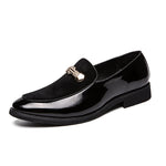 Load image into Gallery viewer, Metal Decoration Suede Driving Shoes Men  Casual Loafers Business Formal Dress Footwear

