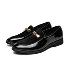 Load image into Gallery viewer, Metal Decoration Suede Driving Shoes Men  Casual Loafers Business Formal Dress Footwear
