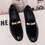 Load image into Gallery viewer, HGM Fashion Metal Decoration Suede Driving Shoes Men  Casual Loafers Business Formal Dress Footwear Zapatos Hombre
