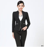 Load image into Gallery viewer, HGM Slim Work Wear Women Two Pieces Set Fashion Formal Blazer and Trousers Plus Size Office Business Suit
