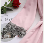 Cargar imagen en el visor de la galería, HGM 5PC Silk Robe Sleep Suit Women&#39;s Lace Satin Pajamas Gown Set V-Neck  Nighties Wear Pajamas
