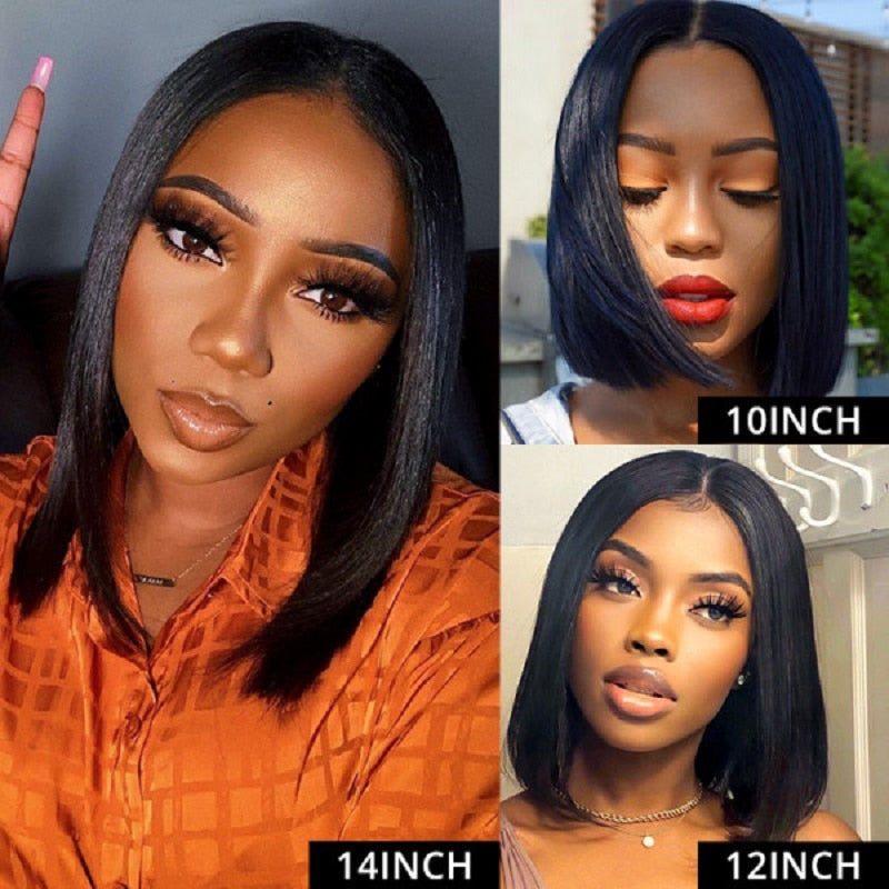 HGM Short Bob Wigs Straight Lace Wig Human Hair Wigs For Women Pre Pluck With Baby Hair Lace Front Wig Glueless Remy