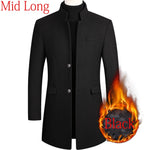 Load image into Gallery viewer, HGM Extra Long Wool Trench Coat Male Winter Brand Mens Cashmere Coat Slim Fit Woolen Peacoat Windbreaker
