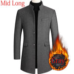 Load image into Gallery viewer, HGM Extra Long Wool Trench Coat Male Winter Brand Mens Cashmere Coat Slim Fit Woolen Peacoat Windbreaker

