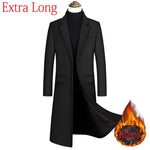 Load image into Gallery viewer, HGM Extra Long Wool Trench Coat Male Winter Brand Mens Cashmere Coat Slim Fit Woolen Peacoat Windbreaker
