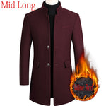 Load image into Gallery viewer, HGM Extra Long Wool Trench Coat Male Winter Brand Mens Cashmere Coat Slim Fit Woolen Peacoat Windbreaker

