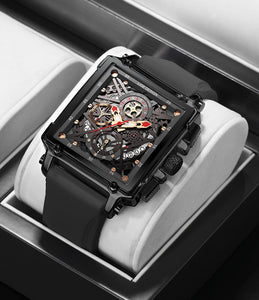 Top Brand Luxury Men's Watches Square Digital Sports Quartz Wristwatch for Men Waterproof Stopwatch