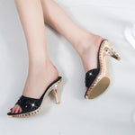 Load image into Gallery viewer, Spike Heels Women Pumps Sexy High Heels Women Crystal Party Women Shoes Gold Open Toe Ladies Shoes
