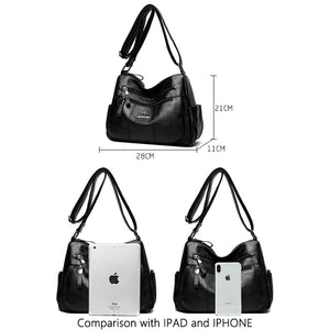 HGM Soft Leather Handbags Crossbody Bags For Women High Quality Casual Female Bags Famous Brand Shoulder Bag