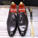 Load image into Gallery viewer, LUXURY ITALIAN LOAFERS MEN DRESS SHOES FASHION HAND-MADE SLIP ON TASSEL LOAFERS WEDDING OFFICE SHOES CASUAL MEN SHOES LEATHER
