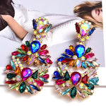 Load image into Gallery viewer, Statement Long Metal Colorful Crystal Dangle Drop Earrings High-Quality New Style Fashion Jewelry Accessories For Women
