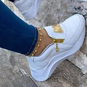 HGM Style Women's Shoes Summer 2021 Summer Thick-soled Women's Shoes Wedges Thick-soled Casual Sandals with Zipper Solid Shoes