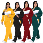 Load image into Gallery viewer, Plus Size Women Clothing Tracksuit Two Piece Set 5XL Sweatsuit Coat and Sweatpants Sport New Jogging Suit
