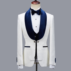 Groom Latest Coat Design Men Suits Tailor-Made Tuxedo 4 Pieces Blazer Velvet Lapel Wedding Party Groom Costume Homme