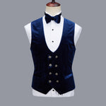 Load image into Gallery viewer, Groom Latest Coat Design Men Suits Tailor-Made Tuxedo 4 Pieces Blazer Velvet Lapel Wedding Party Groom Costume Homme
