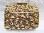 Load image into Gallery viewer, Gold  Box Bag Diamond Women Clutch Bag Crystal Party Handbag Ladies Banquet Purse Fashion Pochette Prom Evening bag
