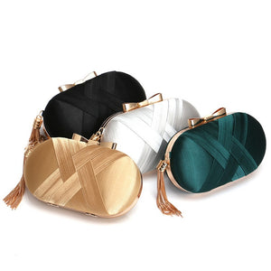 women evening bags tassel ladies clutch purse shoulder chain wedding party handbags bags