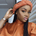 Load image into Gallery viewer, Latest Exaggerated big satin twist braid Handmade African Cap Nigerian Wedding Gele Women Braid Turbans Head Wraps
