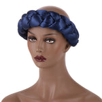 Load image into Gallery viewer, Latest Exaggerated big satin twist braid Handmade African Cap Nigerian Wedding Gele Women Braid Turbans Head Wraps
