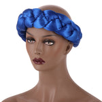 Load image into Gallery viewer, Latest Exaggerated big satin twist braid Handmade African Cap Nigerian Wedding Gele Women Braid Turbans Head Wraps
