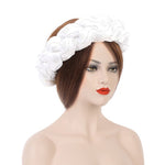 Load image into Gallery viewer, Latest Exaggerated big satin twist braid Handmade African Cap Nigerian Wedding Gele Women Braid Turbans Head Wraps
