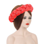 Load image into Gallery viewer, Latest Exaggerated big satin twist braid Handmade African Cap Nigerian Wedding Gele Women Braid Turbans Head Wraps
