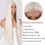 Load image into Gallery viewer, Long Straight 60 613 Blonde Synthetic Wigs for Women Middle Part Cosplay Purple Red Brown Pink Orange Wig Fake Hair
