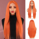 Load image into Gallery viewer, Long Straight 60 613 Blonde Synthetic Wigs for Women Middle Part Cosplay Purple Red Brown Pink Orange Wig Fake Hair
