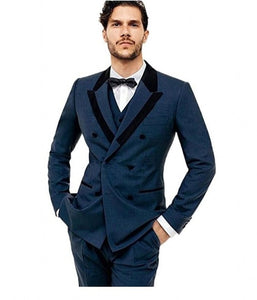 Groom Tuxedos Notch Lapel Men's Suit Shiny Black Groomsman Wedding Prom Suits (Jacket+Pants+Tie+Vest)