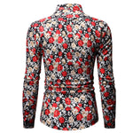 Load image into Gallery viewer, Men Long Sleeve Floral Print Shirts Fashion Slim Brand Party Holiday Casual Dress Flower Shirt Homme
