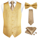 Load image into Gallery viewer, White Suit Vest Tie Set For Men Groom Homme Wedding Banquet Party Formal Business Waistcoat Necktie Bowtie Set
