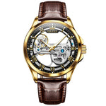 Load image into Gallery viewer, OLEVS Luxury Men Watches Automatic Mechanical Wristwatch Skeleton Design Waterproof Leather Strap Male Watch
