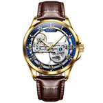 Load image into Gallery viewer, OLEVS Luxury Men Watches Automatic Mechanical Wristwatch Skeleton Design Waterproof Leather Strap Male Watch
