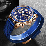 Load image into Gallery viewer, LIGE Official Store New Waterproof Silicones Strap Quartz Men&#39;s Wristwatch + Box
