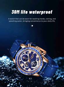 LIGE Official Store New Waterproof Silicones Strap Quartz Men's Wristwatch + Box