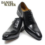 Load image into Gallery viewer, LUXURY LEATHER MEN SHOES LACE-UP BUCKLE STRAP POINTED OXFORD SHOES

