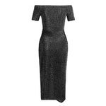 Load image into Gallery viewer, Women Sexy Off Shoulder Evening Party Dresses Sleeveless High Slit Bodycon Wrap Dress Ladies Clubwear Solid Vestidos
