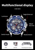 Load image into Gallery viewer, Digital Men&#39;s Watches Top Luxury Sport Quartz Wristwatch For Men All Steel Military Waterproof Clock+Box
