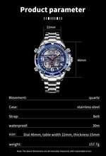 Load image into Gallery viewer, Digital Men&#39;s Watches Top Luxury Sport Quartz Wristwatch For Men All Steel Military Waterproof Clock+Box
