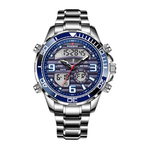 Digital Men's Watches Top Luxury Sport Quartz Wristwatch For Men All Steel Military Waterproof Clock+Box
