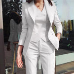 Load image into Gallery viewer, Ladies Business Solid Color Suits Trousers Waistcoat / Woman&#39;s Pink Commuter Blazers Jacket Pants Vest Set

