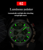 Load image into Gallery viewer, LIGE Watch Men Luxury Watch for Men Quartz Military Watches Fashion Chronograph Wristwatch Waterproof Leather Date Clock Man+Box
