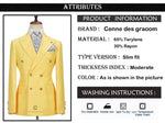 Load image into Gallery viewer, New Men Suits Winter Jackets Double Breasted Tailor-Made 2 Pieces Gold Button Blazer Pant Wedding Costume Homme
