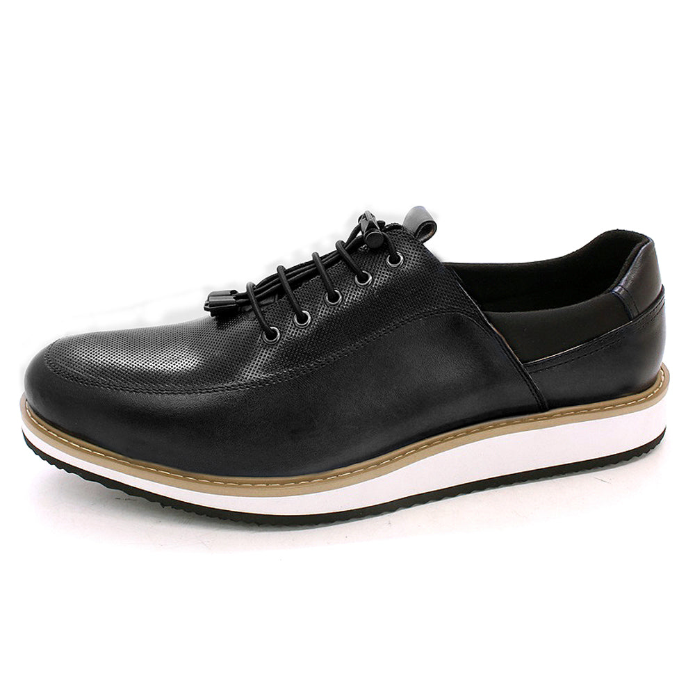 Fashion Men Casual Shoes New Brand High Quality Genuine Leather Lace Up Luxury Sneakers Blue Black Breathable Flat Oxfords