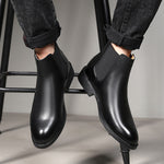Load image into Gallery viewer, Elegant Chelsea Boots Leather Men Couple Shoes Slip-on Dress Formal Boots Model Fashion
