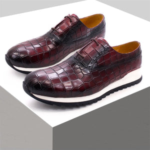 Lace-up Men Leather Shoes Casual and Comfortable Leather Handmade Shoes